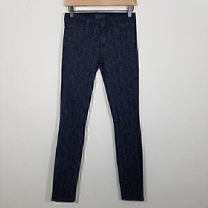 Koral Print Skinny Midnight Laser  Stretch Jeans Size 25